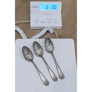 3 Vintage Ornate Cuevee‎ Plated Silver Warranted Spoons 2 Oz Total